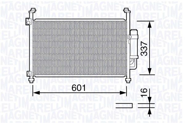 MAGNETI MARELLI Конденсатор, кондиционер 350203664000